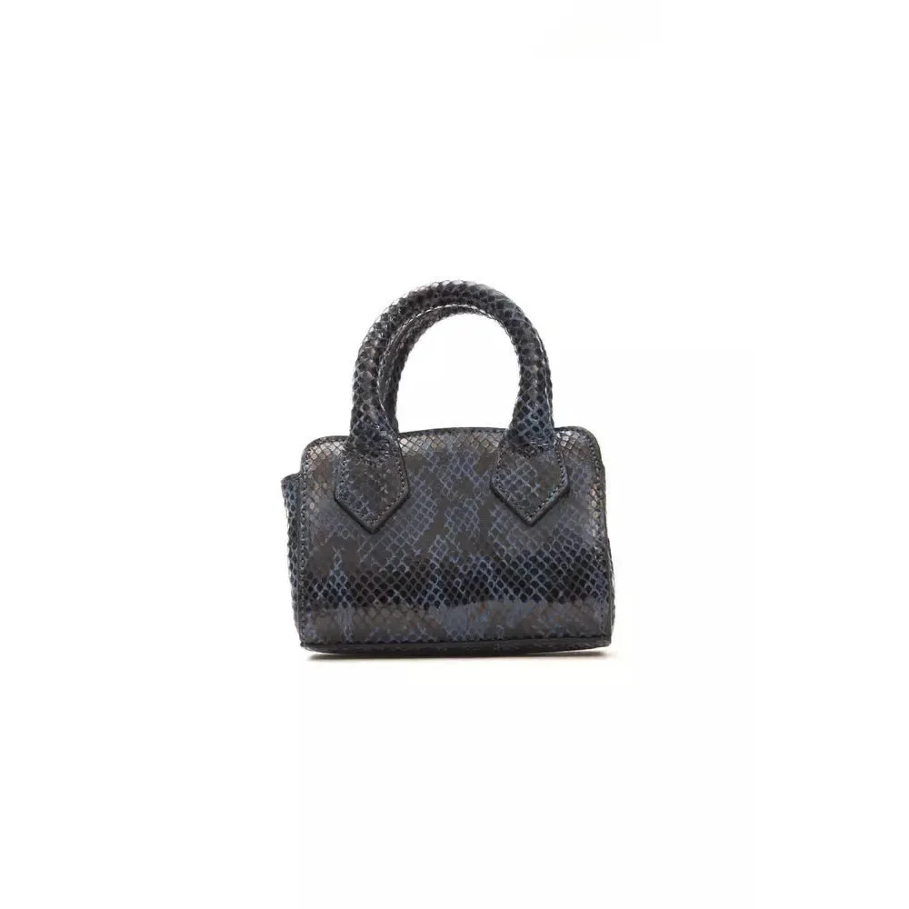 Pompei Donatella Blue Leather Women Handbag_3